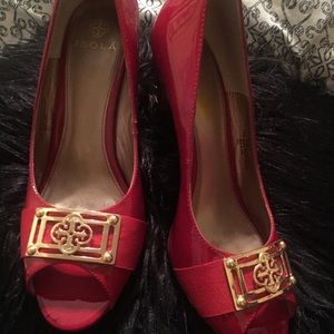 Isola Red Patent Leather Pumps 8 M